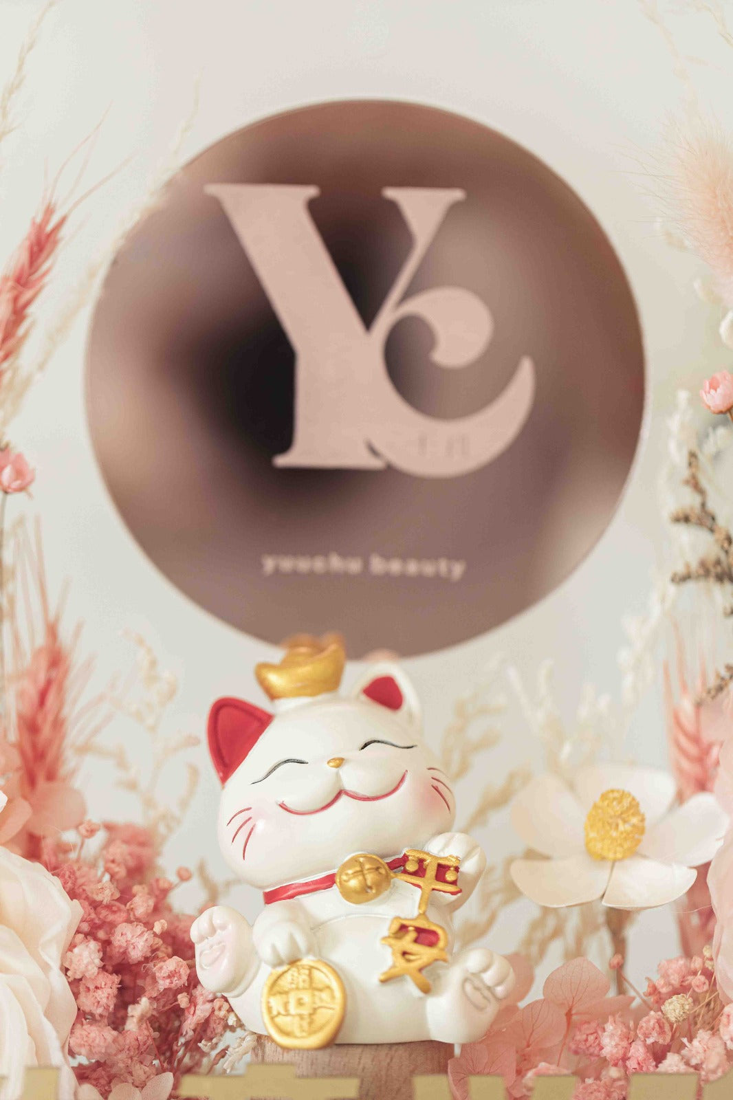 Maneki Neko 3D (Pink White)