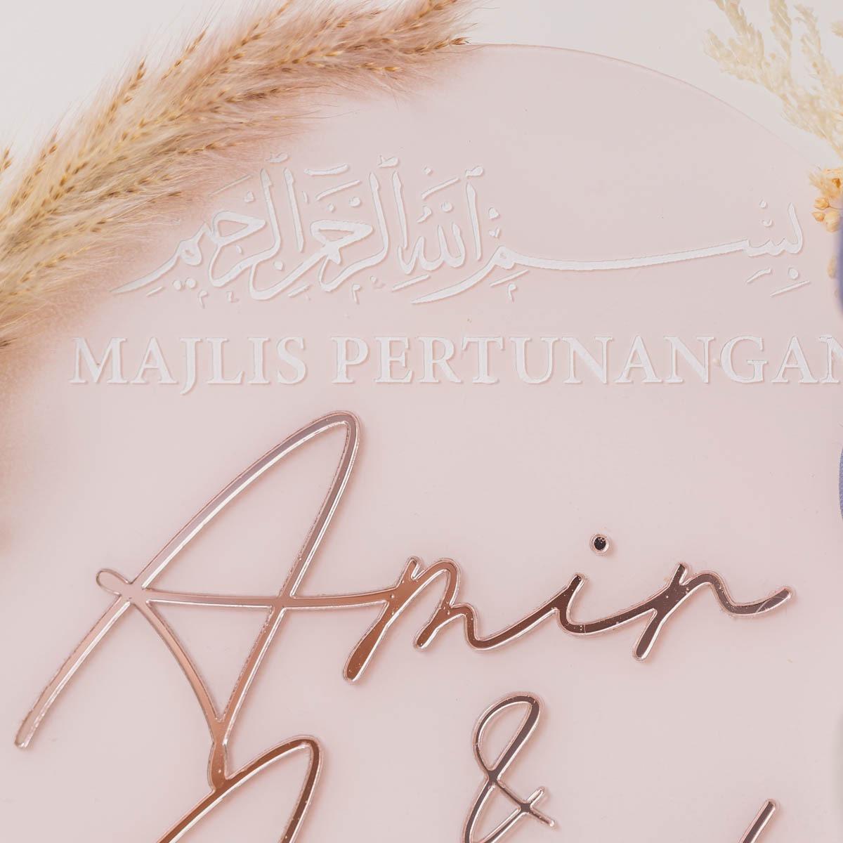 MAS KAHWIN | acrylics box with acrylics cek