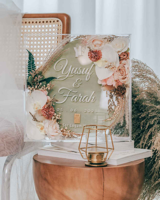 Frame Mas Kahwin Team Avocado Green 3D frame