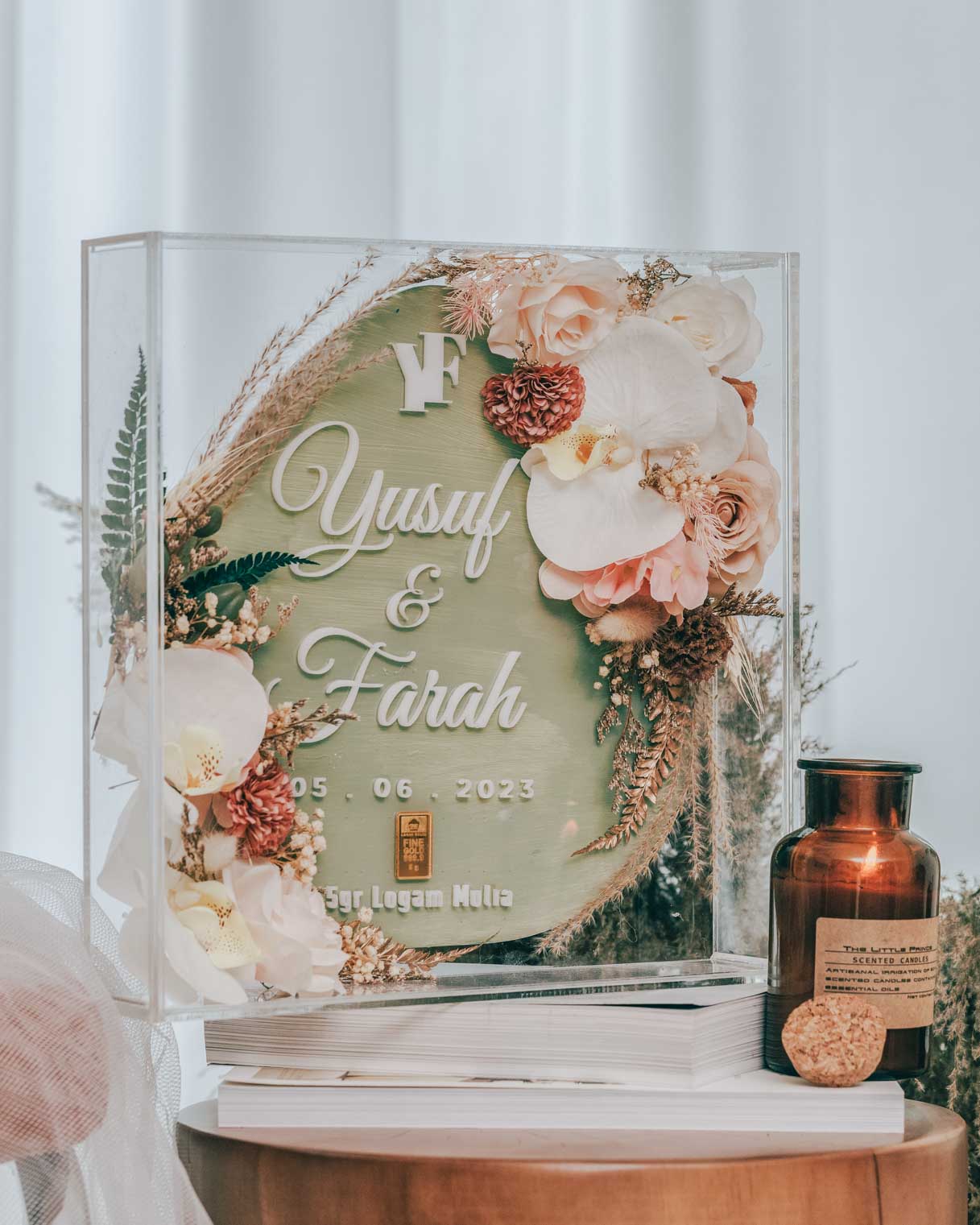 Frame Mas Kahwin Team Avocado Green 3D frame