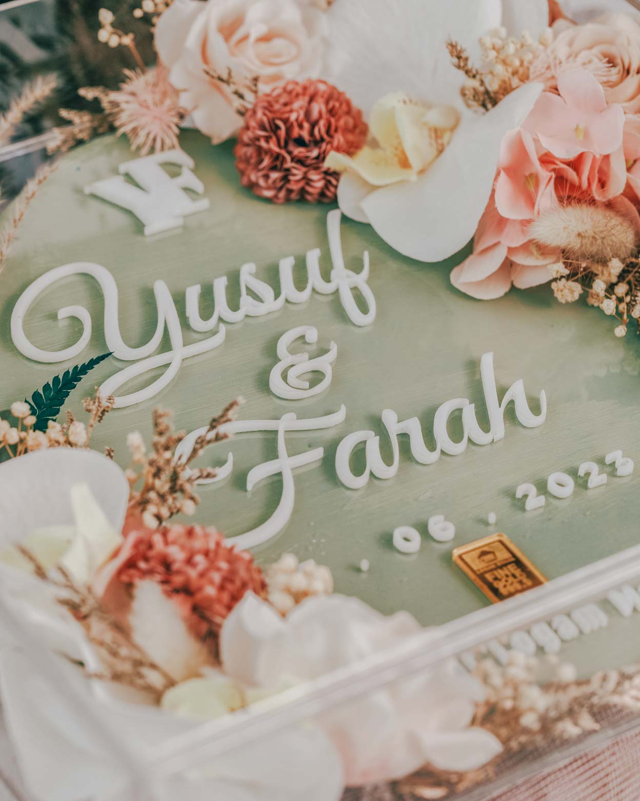 Frame Mas Kahwin Team Avocado Green 3D frame