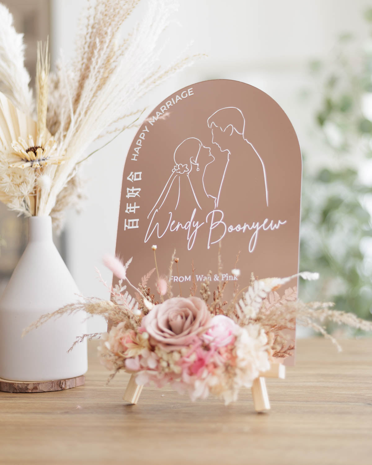 Hand-drawn Portrait mirror acrylic