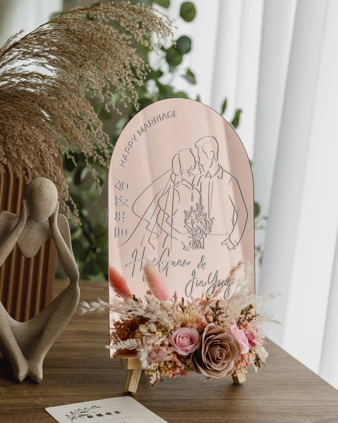 Hand-drawn Portrait mirror acrylic