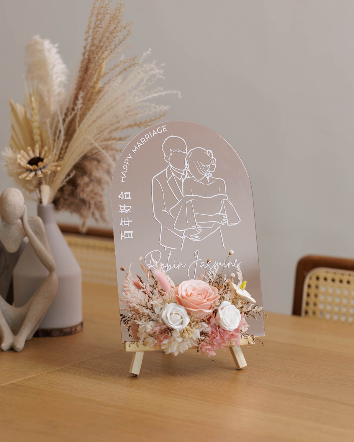 Hand-drawn Portrait mirror acrylic