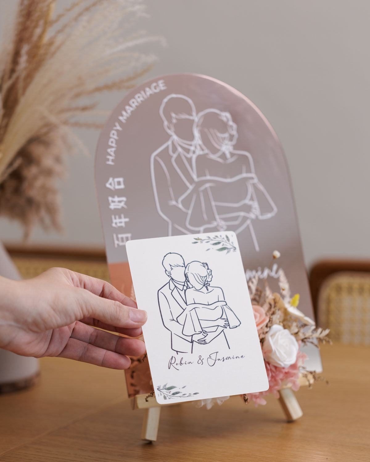 Hand-drawn Portrait mirror acrylic