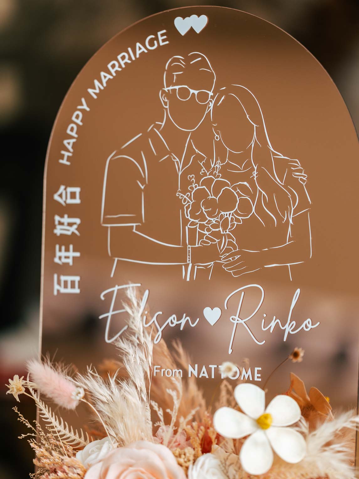 Hand-drawn Portrait mirror acrylic