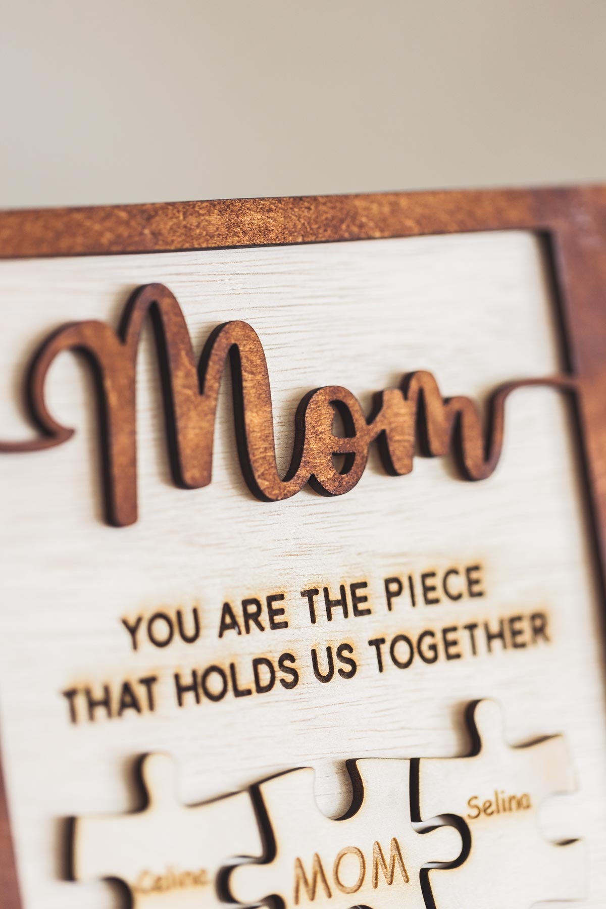 Radiant Love Wooden Engraving