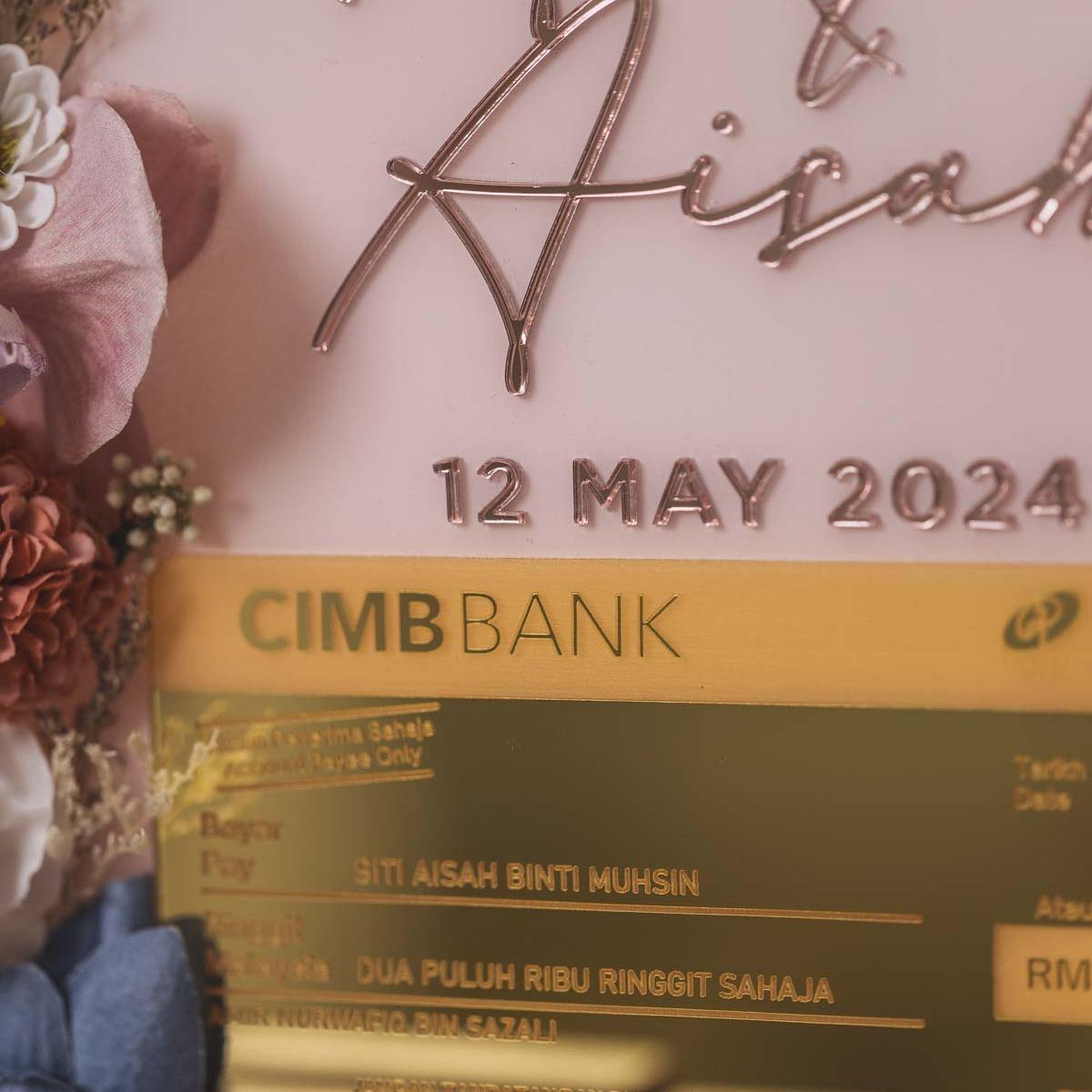 MAS KAHWIN | acrylics box with acrylics cek