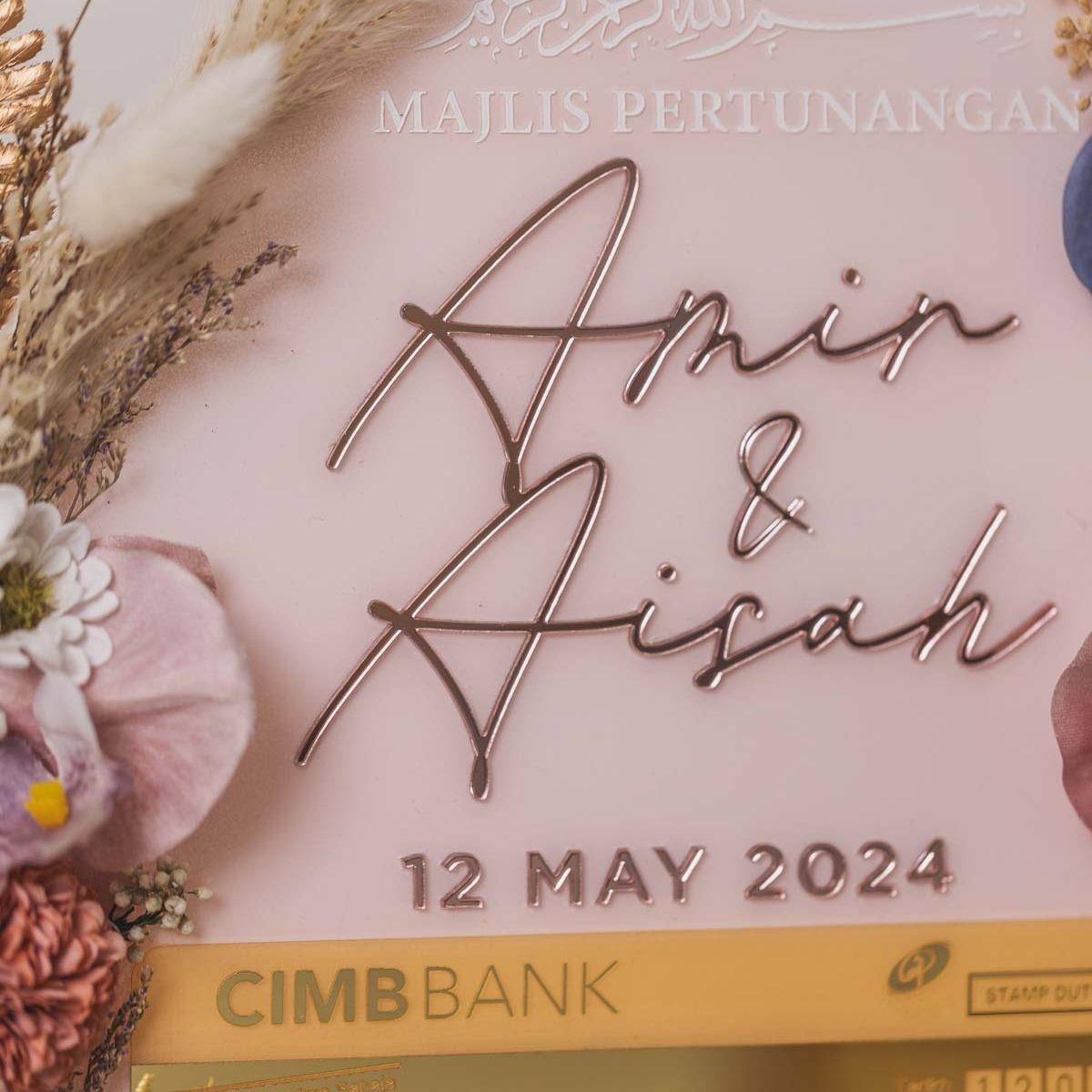 MAS KAHWIN | acrylics box with acrylics cek