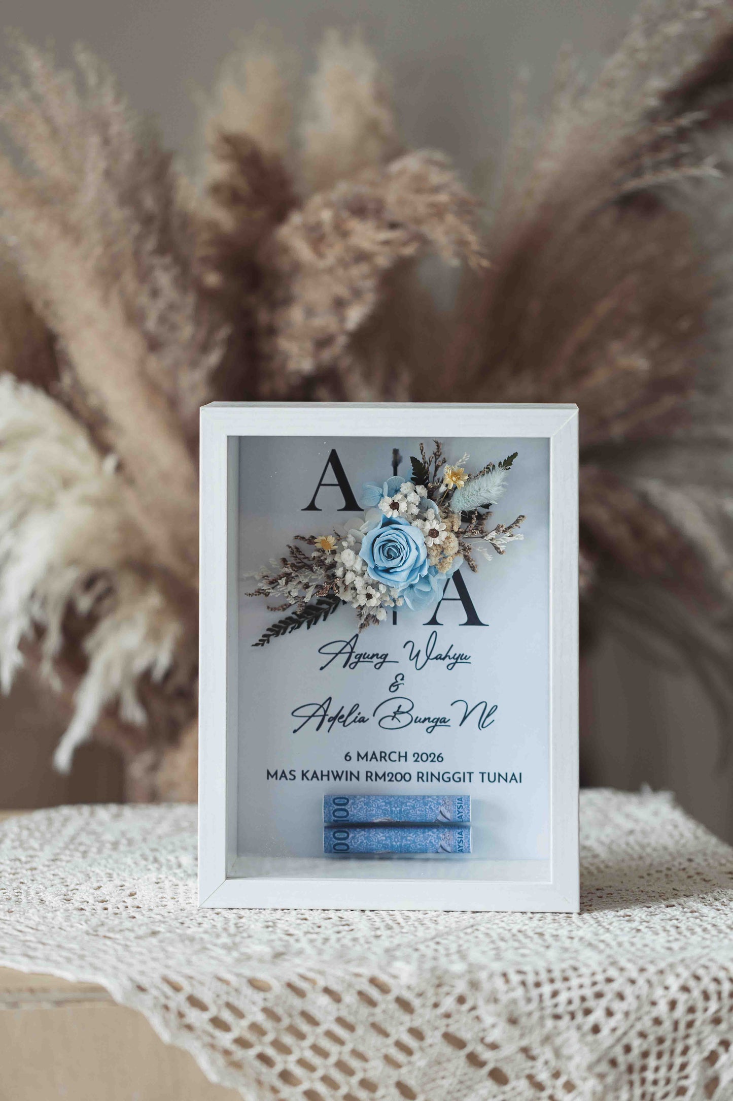 Seri Eksklusif Kayu wood photo frame noted