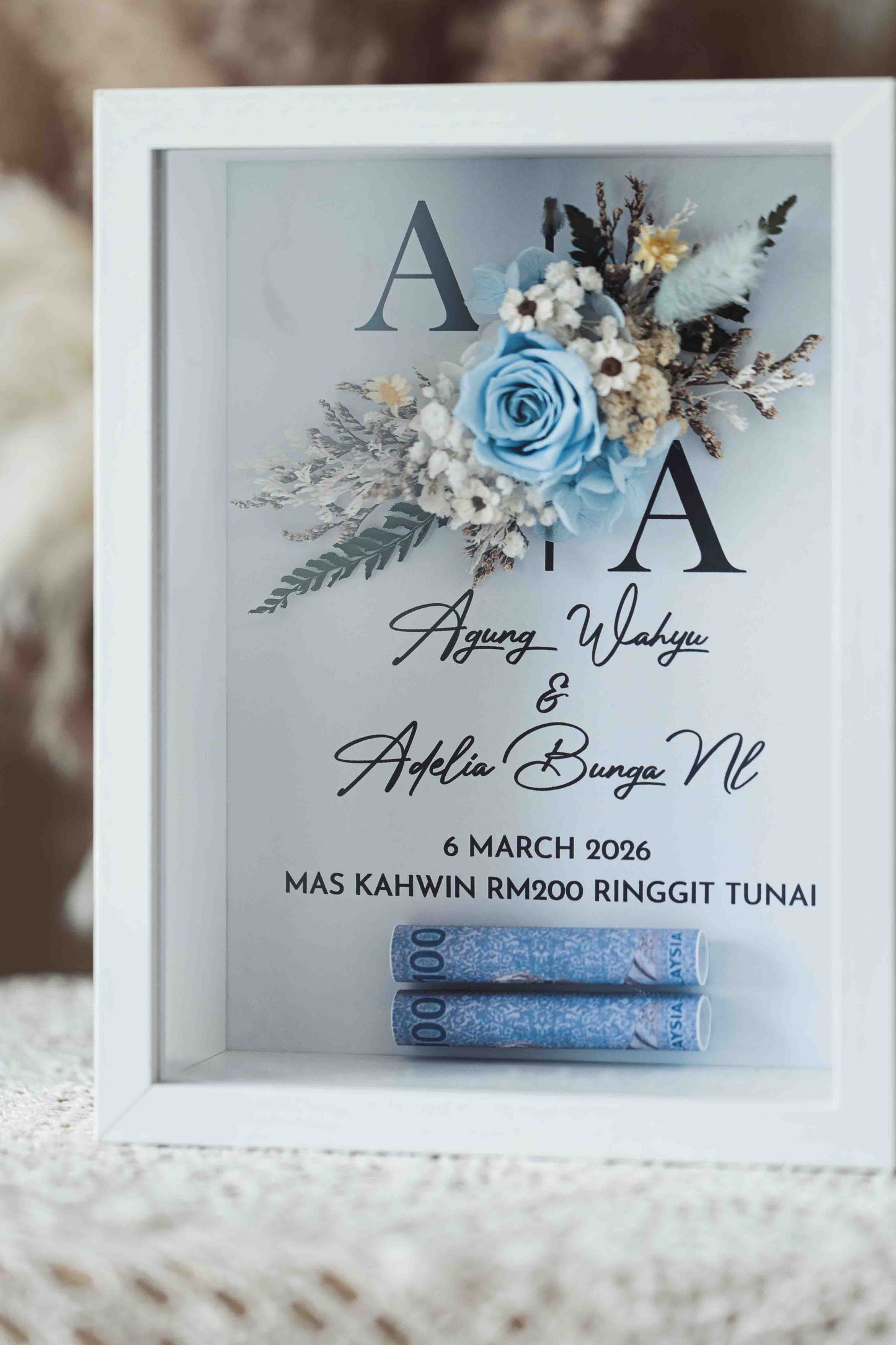 Seri Eksklusif Kayu wood photo frame noted