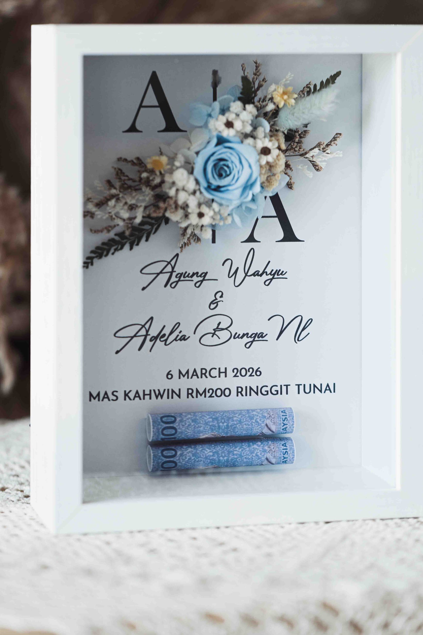 Seri Eksklusif Kayu wood photo frame noted