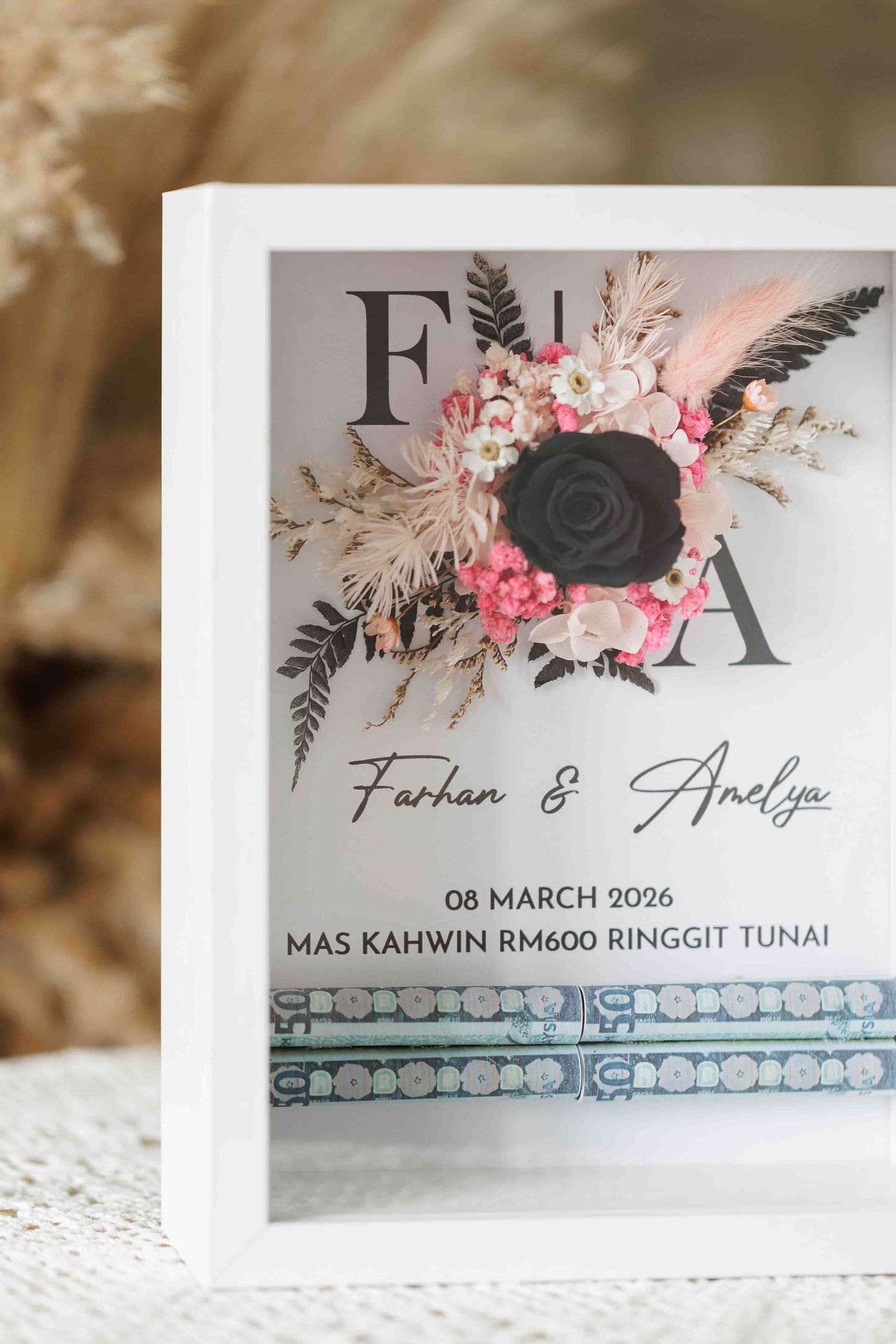 Seri Eksklusif Kayu wood photo frame noted