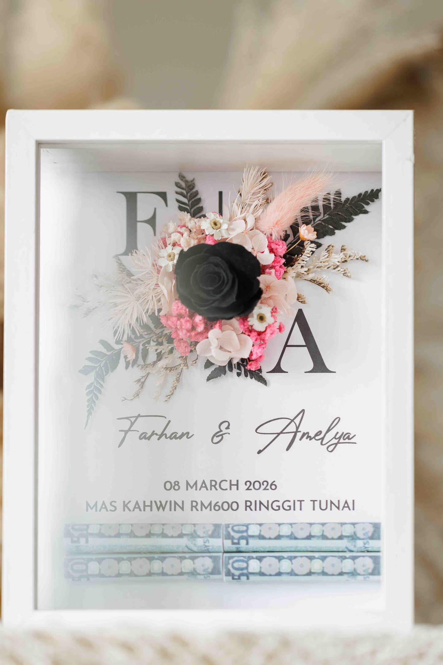 Seri Eksklusif Kayu wood photo frame noted