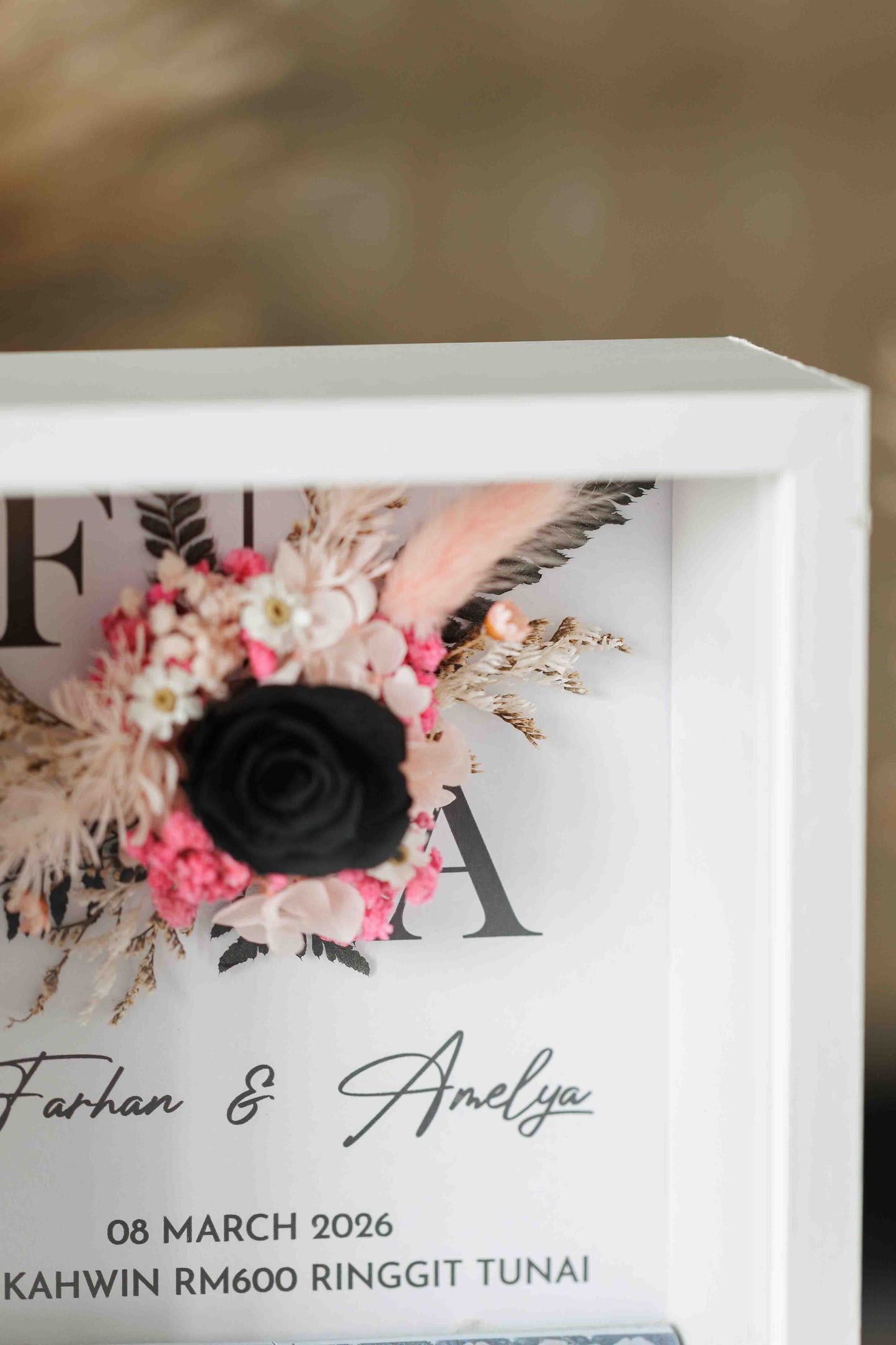 Seri Eksklusif Kayu wood photo frame noted