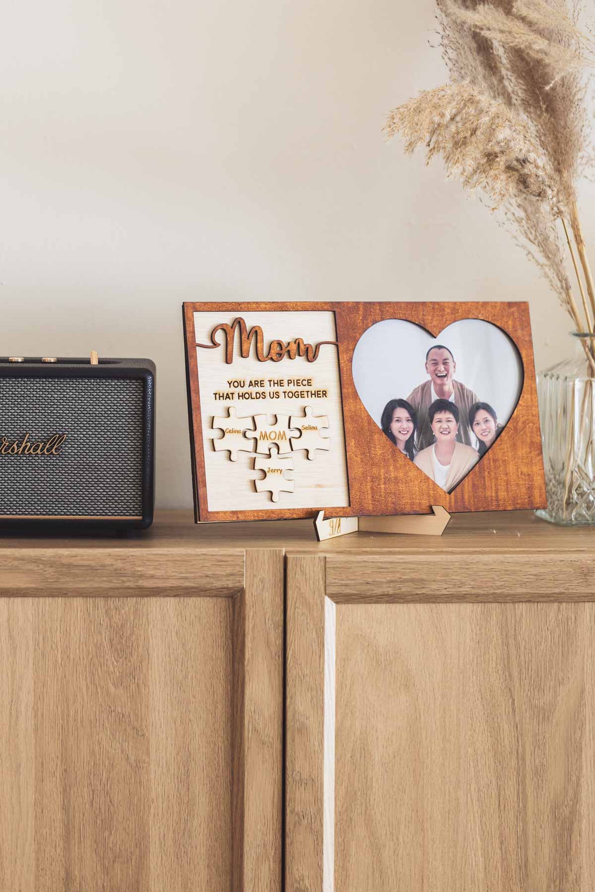 Radiant Love Wooden Engraving